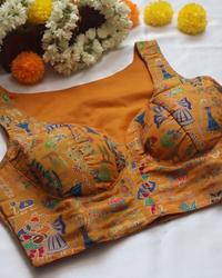 Yellow Jaycard - Curved V Neck Blouse Sleeveless (Sleeve Option Available) Size 38