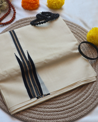 Men's Double Mundu - Chutty Kara Black Border