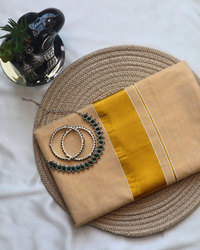 Set Saree with Thick Golden Border