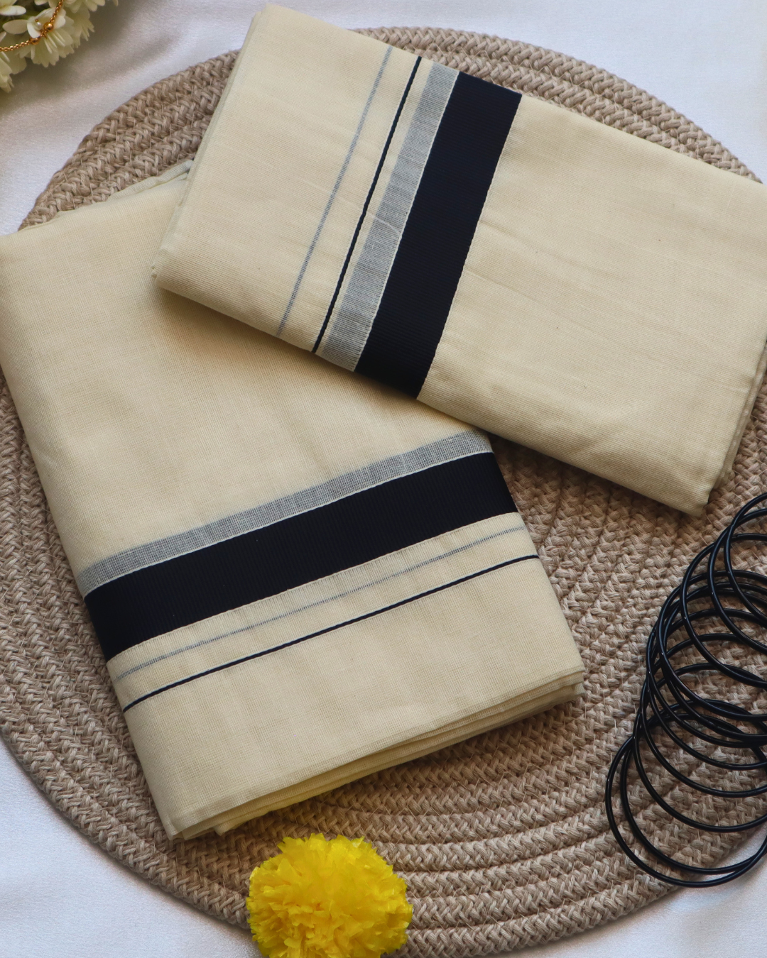 Set Mundu - Thick Black Kara