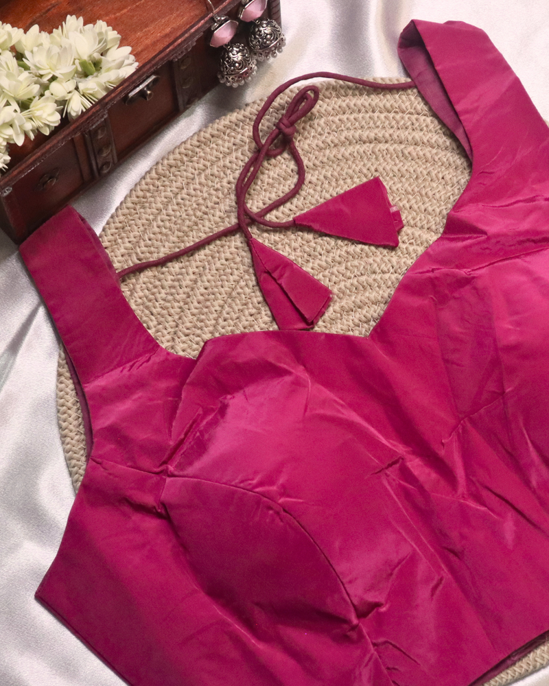 Roman Satin Blouse Sleeveless - Curved V Neck - Pink, Size 38