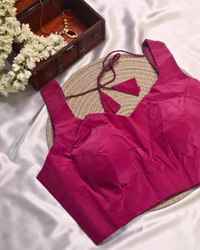 Roman Satin Blouse Sleeveless - Curved V Neck - Pink, Size 38