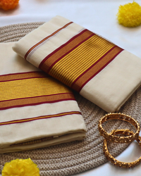 Set Mundu - Thin Marron Gold Kara