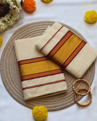 Set Mundu - Thin Marron Gold Kara