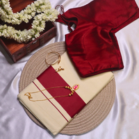 Set Saree - Maroon Thick Border
